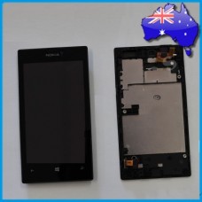 Nokia Lumia 520 LCD and Touch Screen Assembly with Frame [Black]